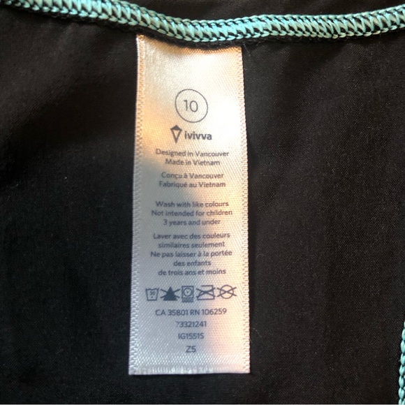 Ivivva Set Motion Tank Black V-Neck Laser Cut Back - Picture 5 of 10